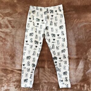 Carter's Girls Gray Animal/ Pet Print Leggings Pajama Bottoms Cotton Sz 8